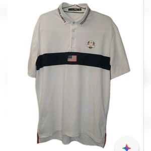 Ralph Lauren Polo Shirt Large White Ryder Cup USA 2020 Tennis Golf Pickleball